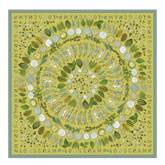 Longchamp Herbarium Silk scarf 90 Kiwi Green - Silk