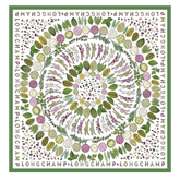 Longchamp Herbarium Silk scarf 90 Green - Silk