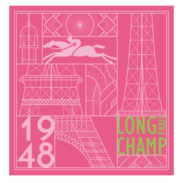 Eiffel Tower 1948 Silk scarf 50 Pink - Silk
