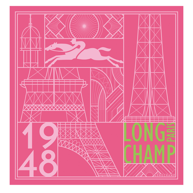 Eiffel Tower 1948 Silk scarf 50 Pink - Silk