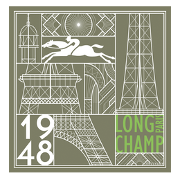 Eiffel Tower 1948 Silk scarf 50 Artichoke - Silk