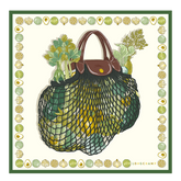 The Gourmet Mesh bag Silk scarf 70 Laurel - Silk
