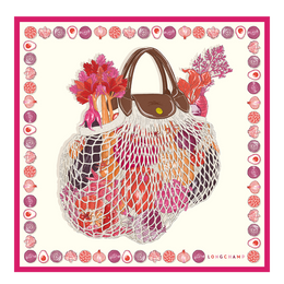 The Gourmet Mesh bag Silk scarf 70 Pink - Silk