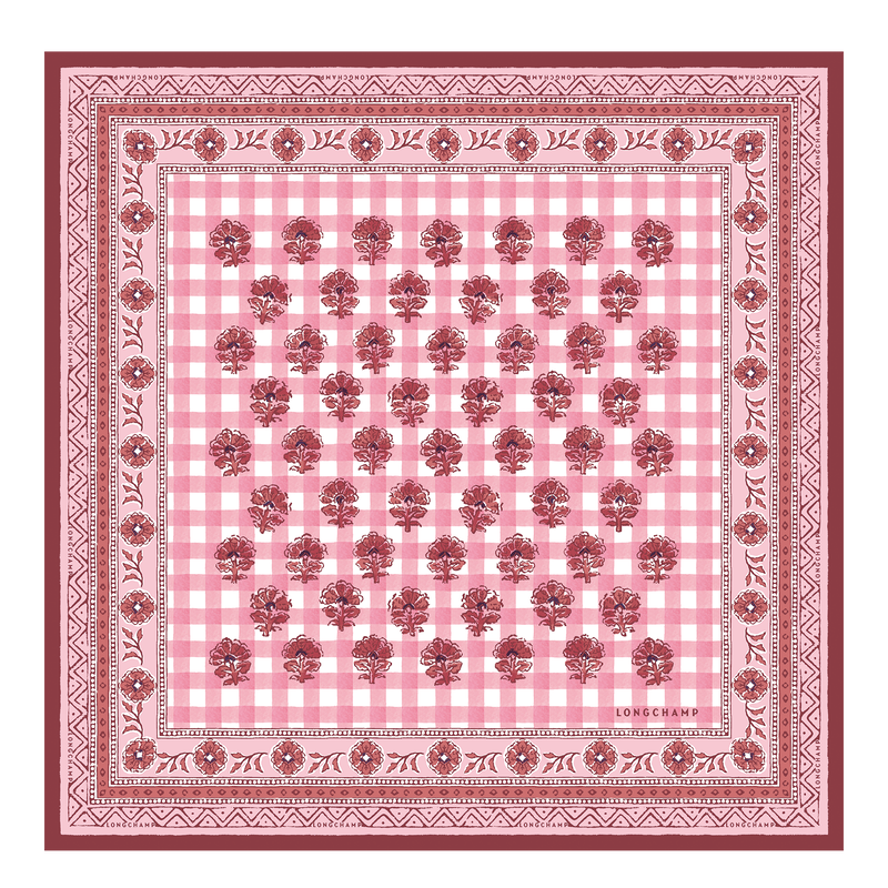 The Bucolic Escapade Silk scarf 50 Blush - Silk