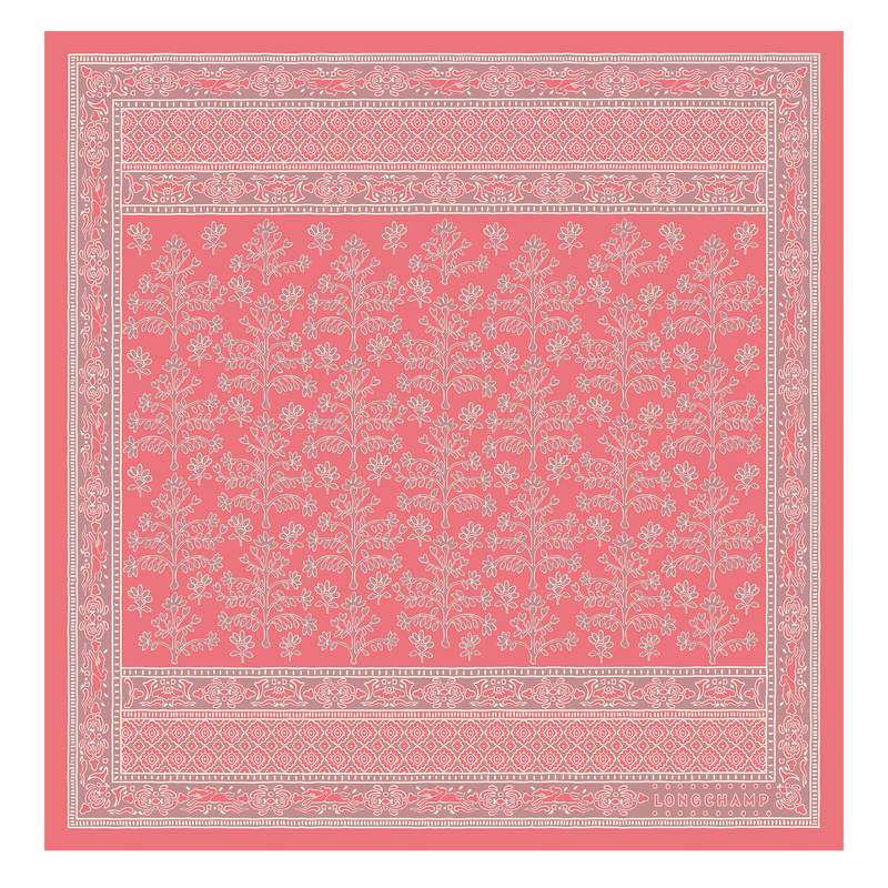 Tree of Life Silk scarf 50 Tomato - Silk
