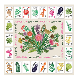Pink and Green Silk scarf 50 Paper - Silk