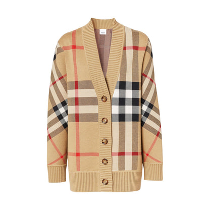 Check Wool Caragh Cardigan