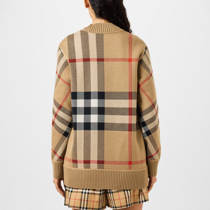 Check Wool Caragh Cardigan