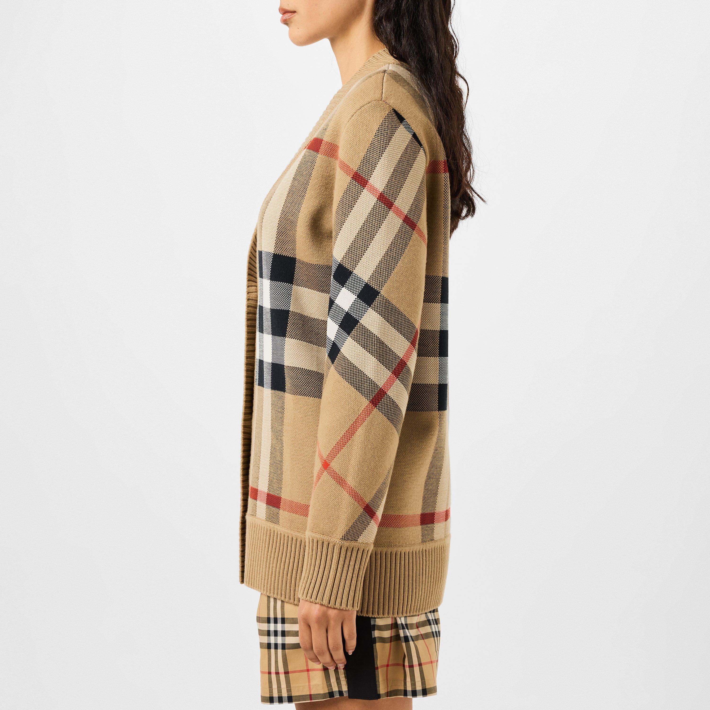 Check Wool Caragh Cardigan