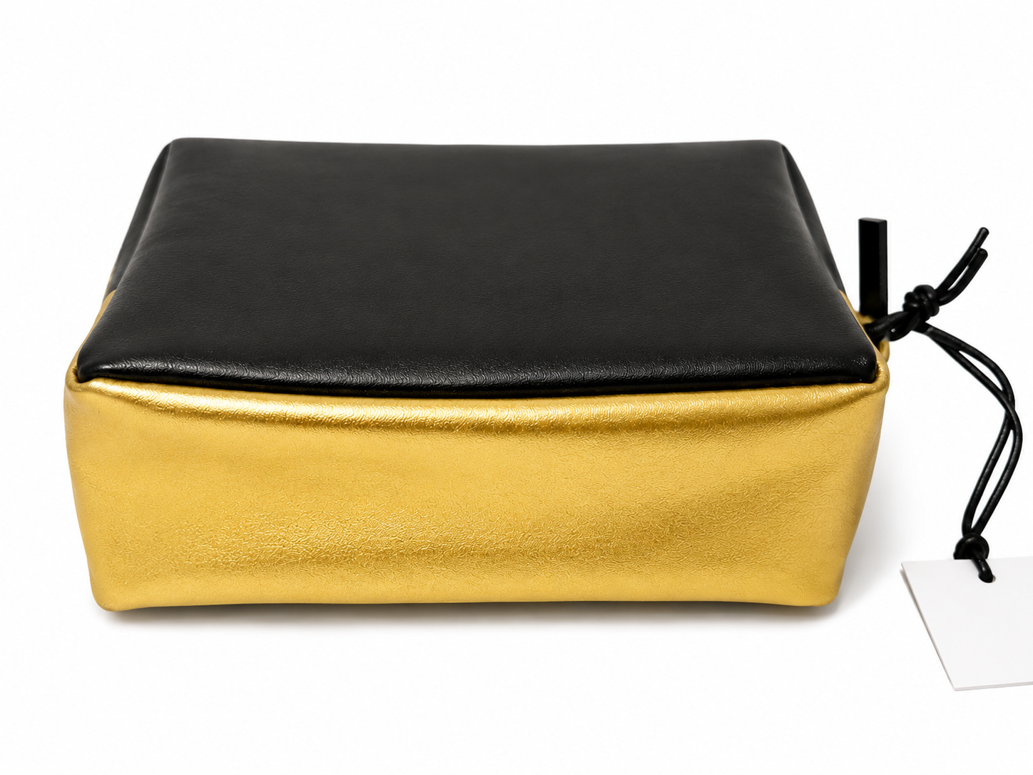 Yves Saint Lauren Beaute YSL black gold Makeup cosmetic Bag Pouch case clutch