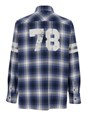 Golden goose Multicolor Shirt with Check Motif and Stripes on the Sleeves in Cotton Man