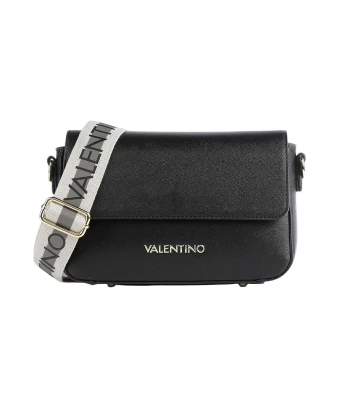 Black Button Shoulder Bag with Inside Pocket