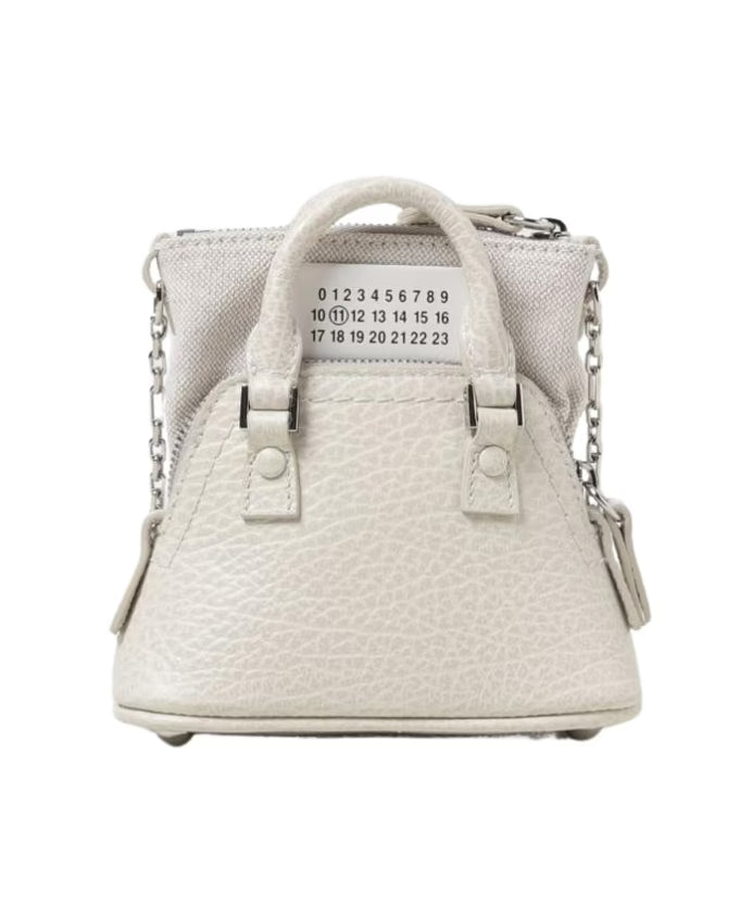Grey Crossbody Bag Zip Closure