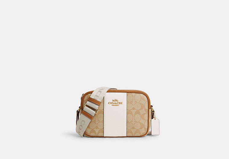 Coach Jamie Camera Bag In Signature Canvas With Stripe - Bags | Shop From The Mirage