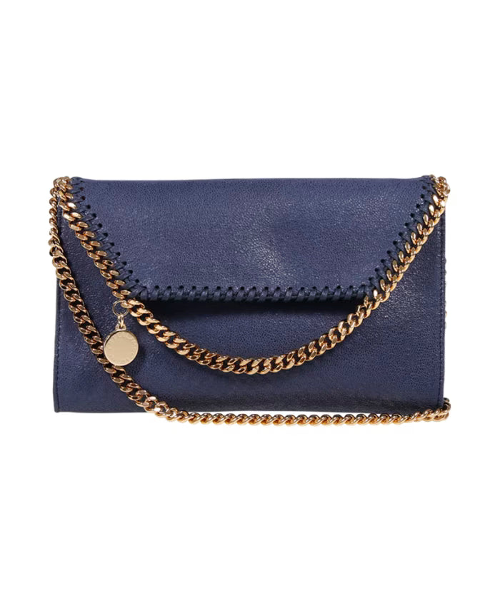 Eco Shaggy Deer Mini Crossbody with Gold Chain