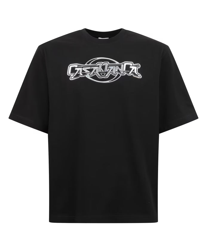 Casablanca Cotton T-shirt with print and logo