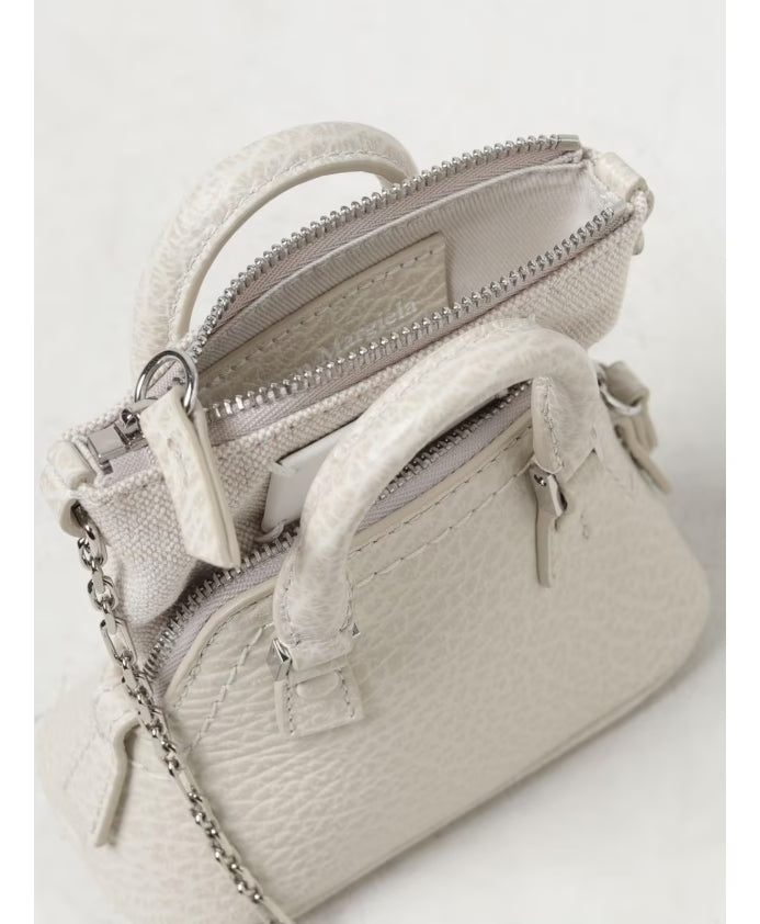 Grey Crossbody Bag Zip Closure