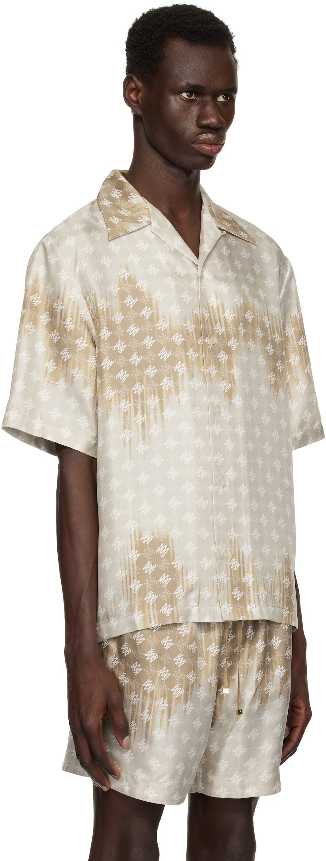 Brown MA Quad Bleached Camp Shirt