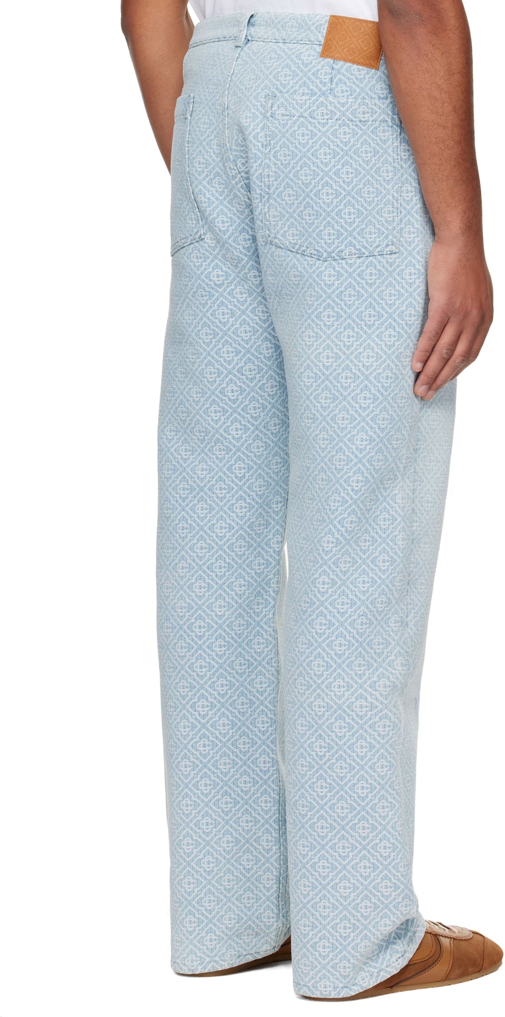 Blue Relaxed Monogram Jeans