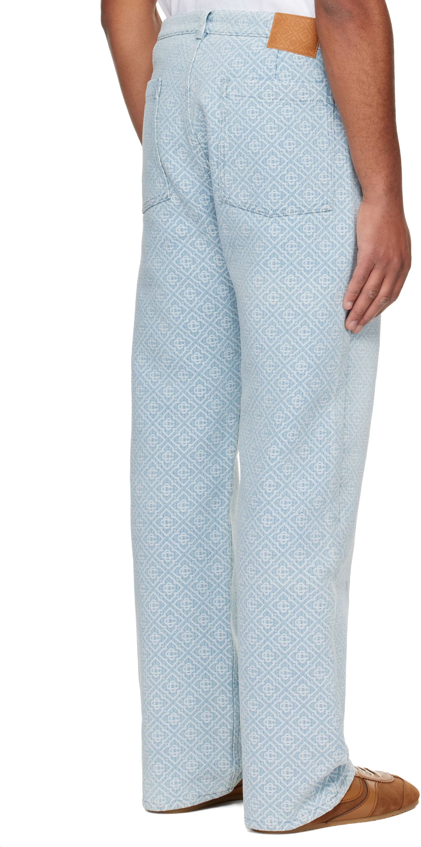 Blue Relaxed Monogram Jeans