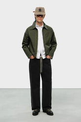 Utility jacket - green/ecru