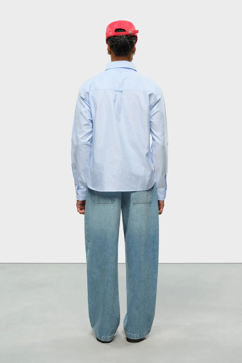 Oxford script shirt -blue/white