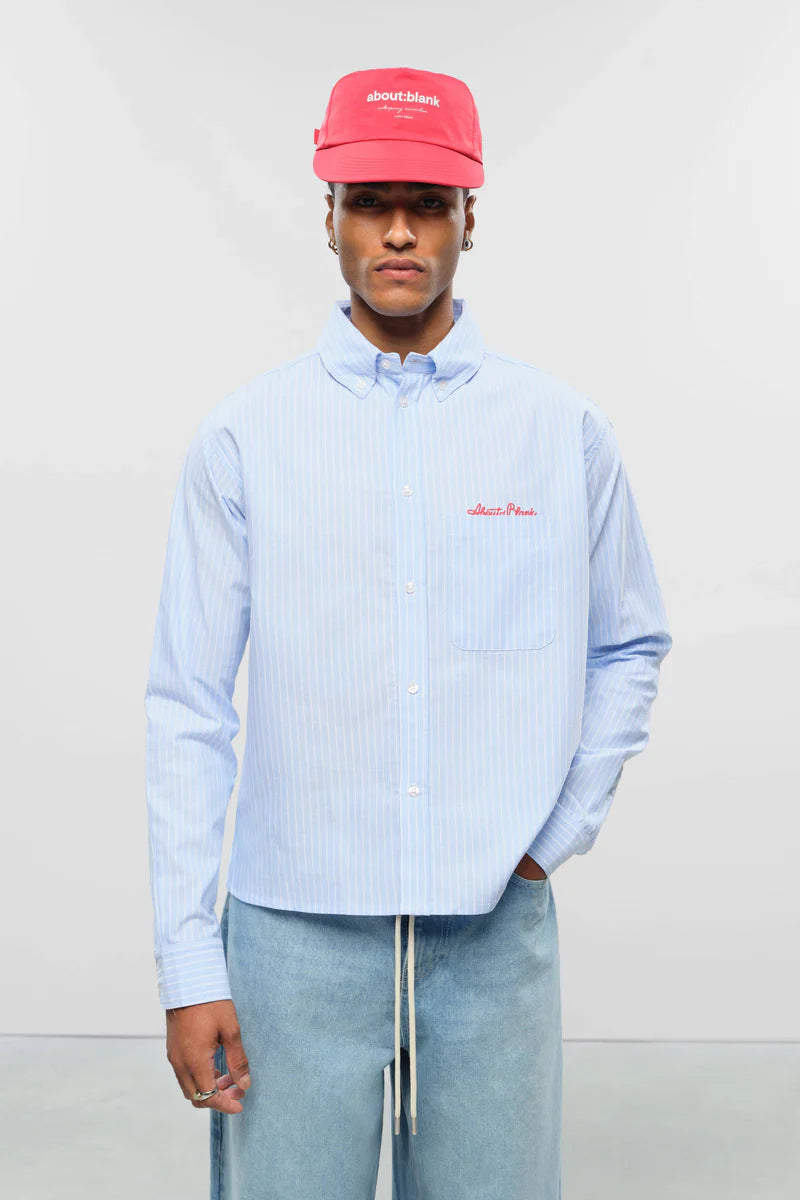 Oxford script shirt -blue/white