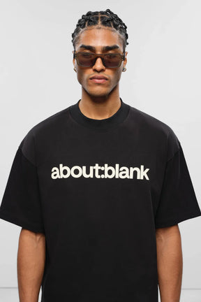 Block mock neck t-shirt - black/oat