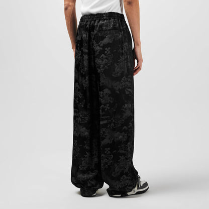 Fresco Jacquard Cotton Straight Leg Trousers