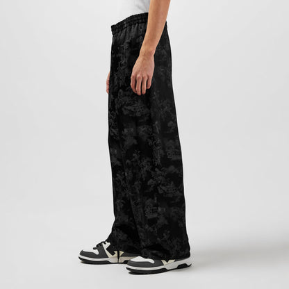 Fresco Jacquard Cotton Straight Leg Trousers
