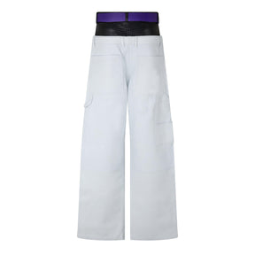 Leather Straight Leg Trousers