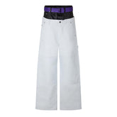 Leather Straight Leg Trousers