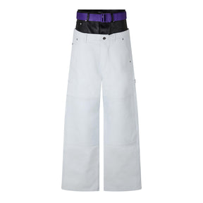 Leather Straight Leg Trousers