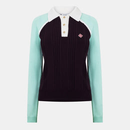 Sporty Long Sleeve Polo Shirt
