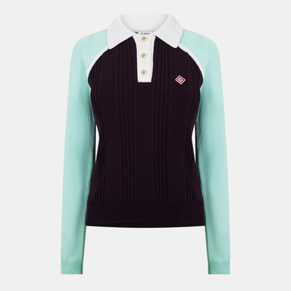 Sporty Long Sleeve Polo Shirt