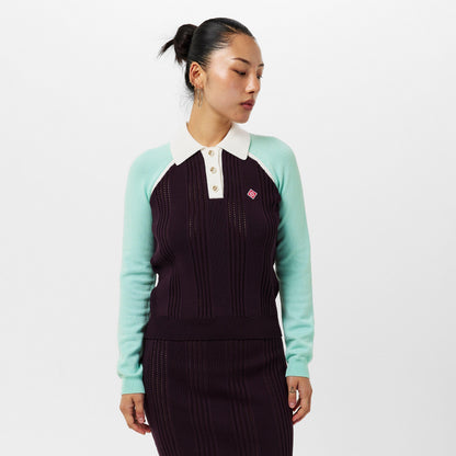 Sporty Long Sleeve Polo Shirt