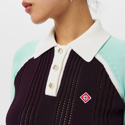 Sporty Long Sleeve Polo Shirt