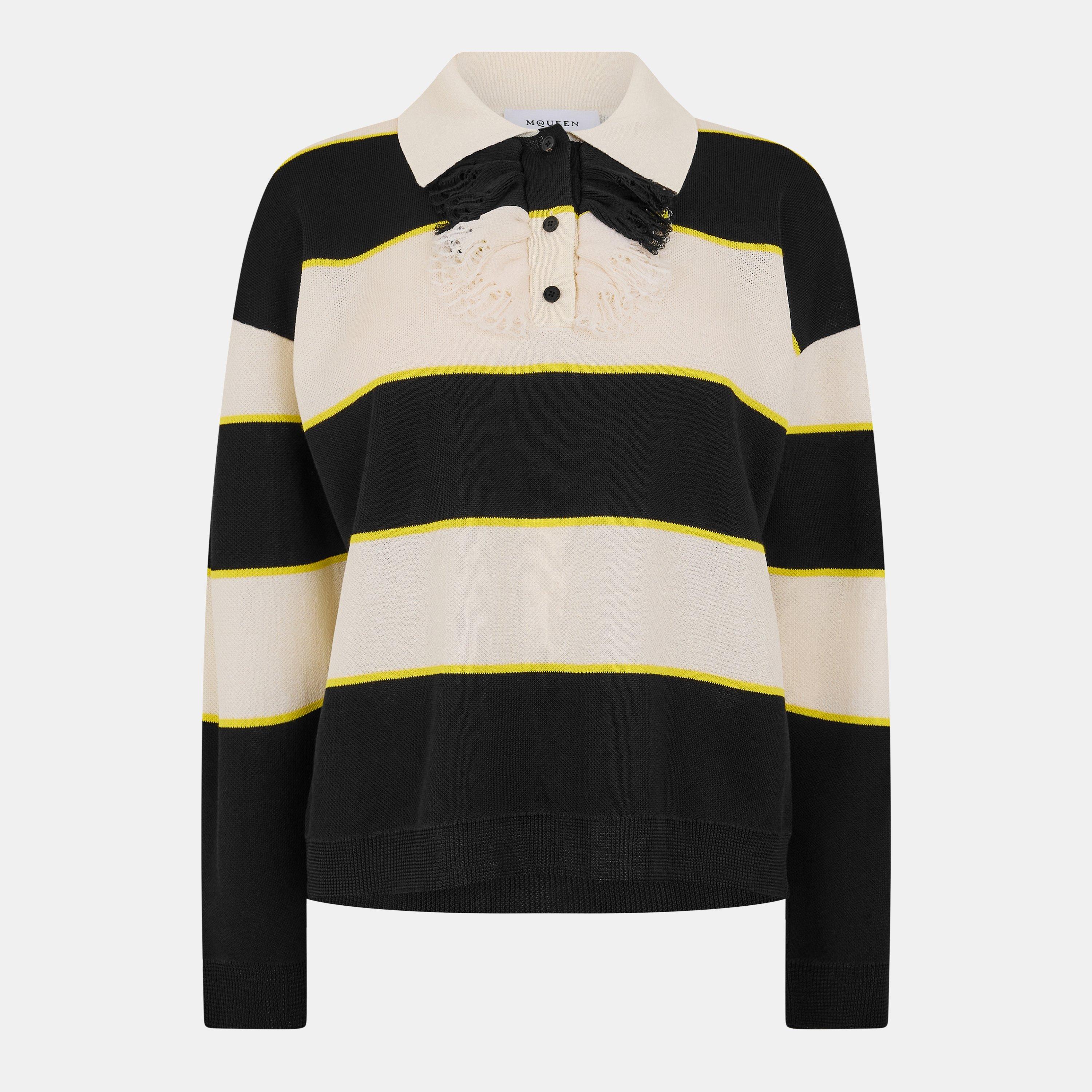 Alex Stripe Long Sleeve Polo Shirt