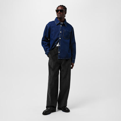 Jumbo Cord Textured Straight Leg Trousers