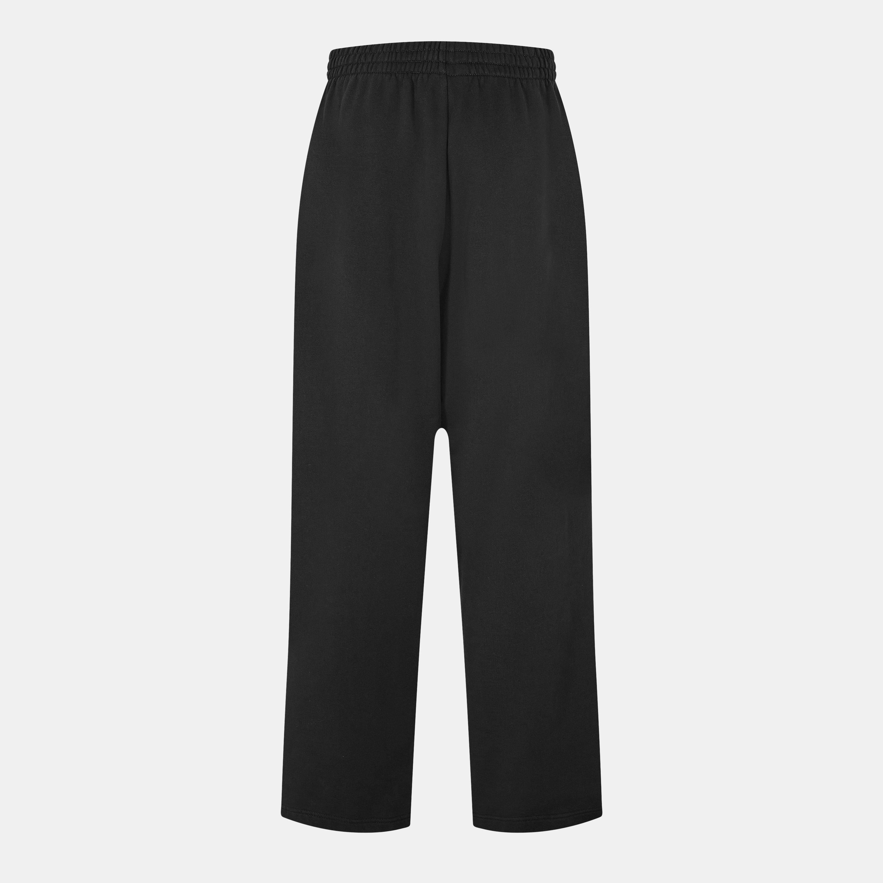 Wide Leg Jersey Open Hem Joggers