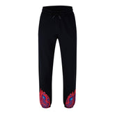 Curved Wings Print Tracksuit Bottoms
