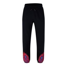 Curved Wings Print Tracksuit Bottoms