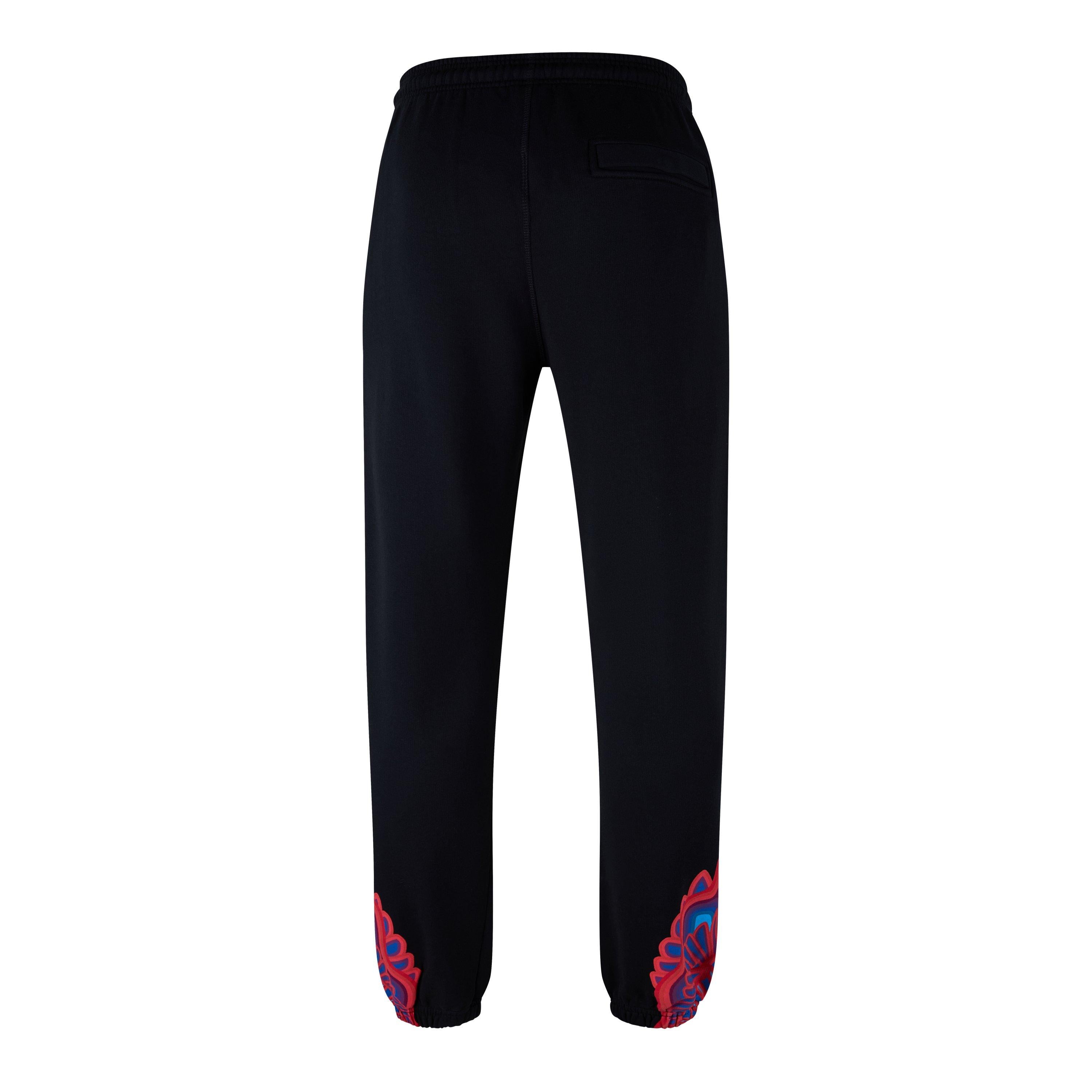Curved Wings Print Tracksuit Bottoms