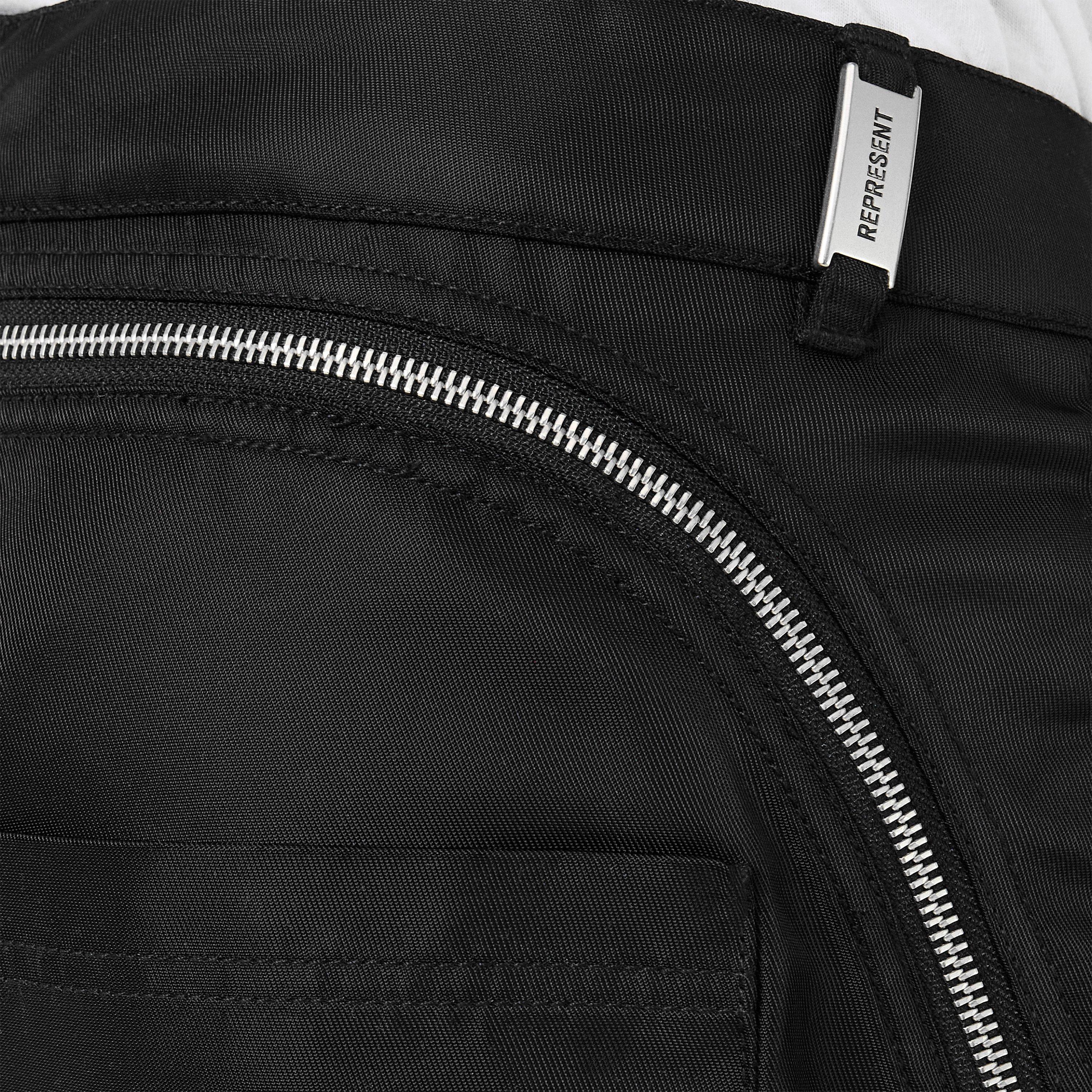 Zipped Panel Straight Leg Trousers
