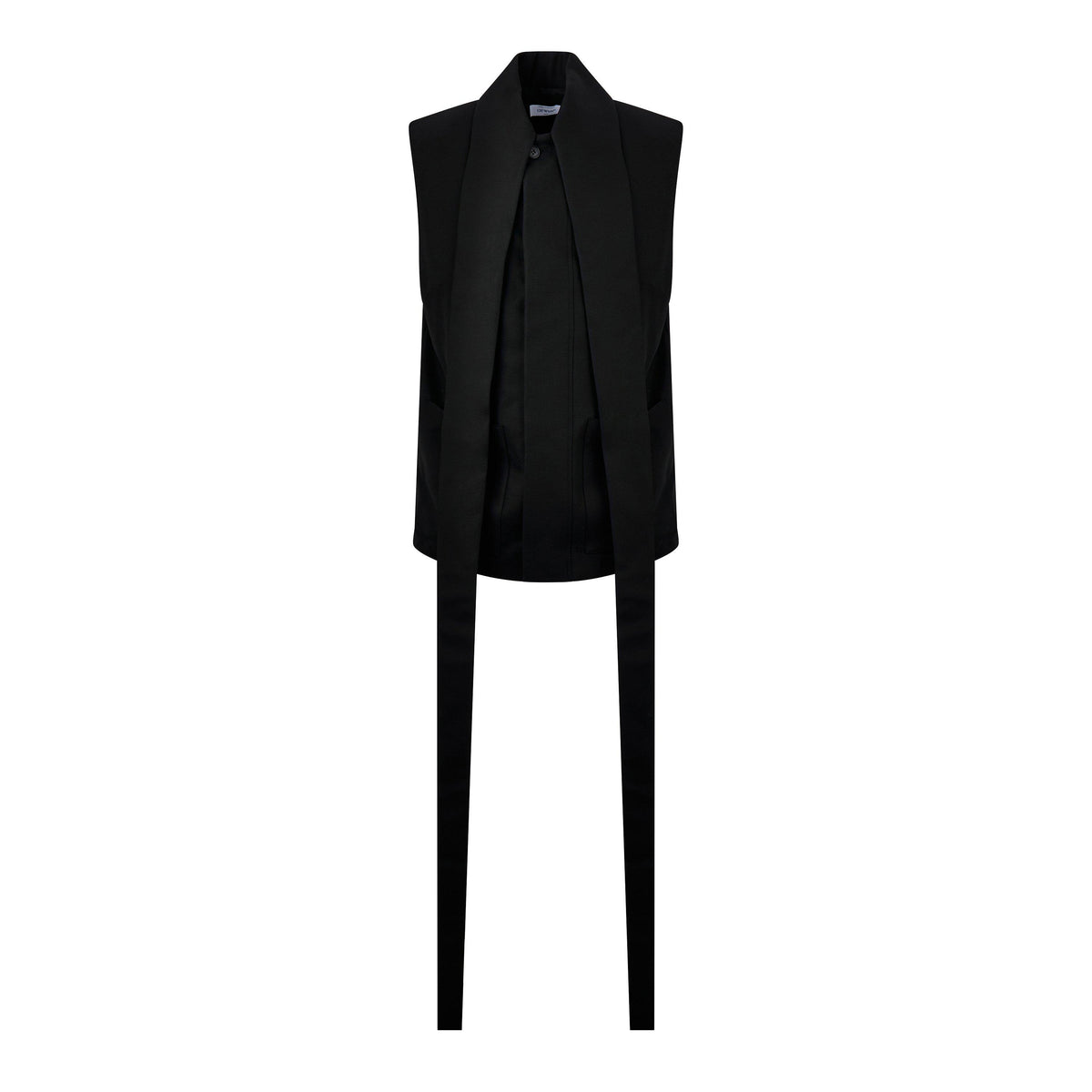 Long-Collar Tailored Vest