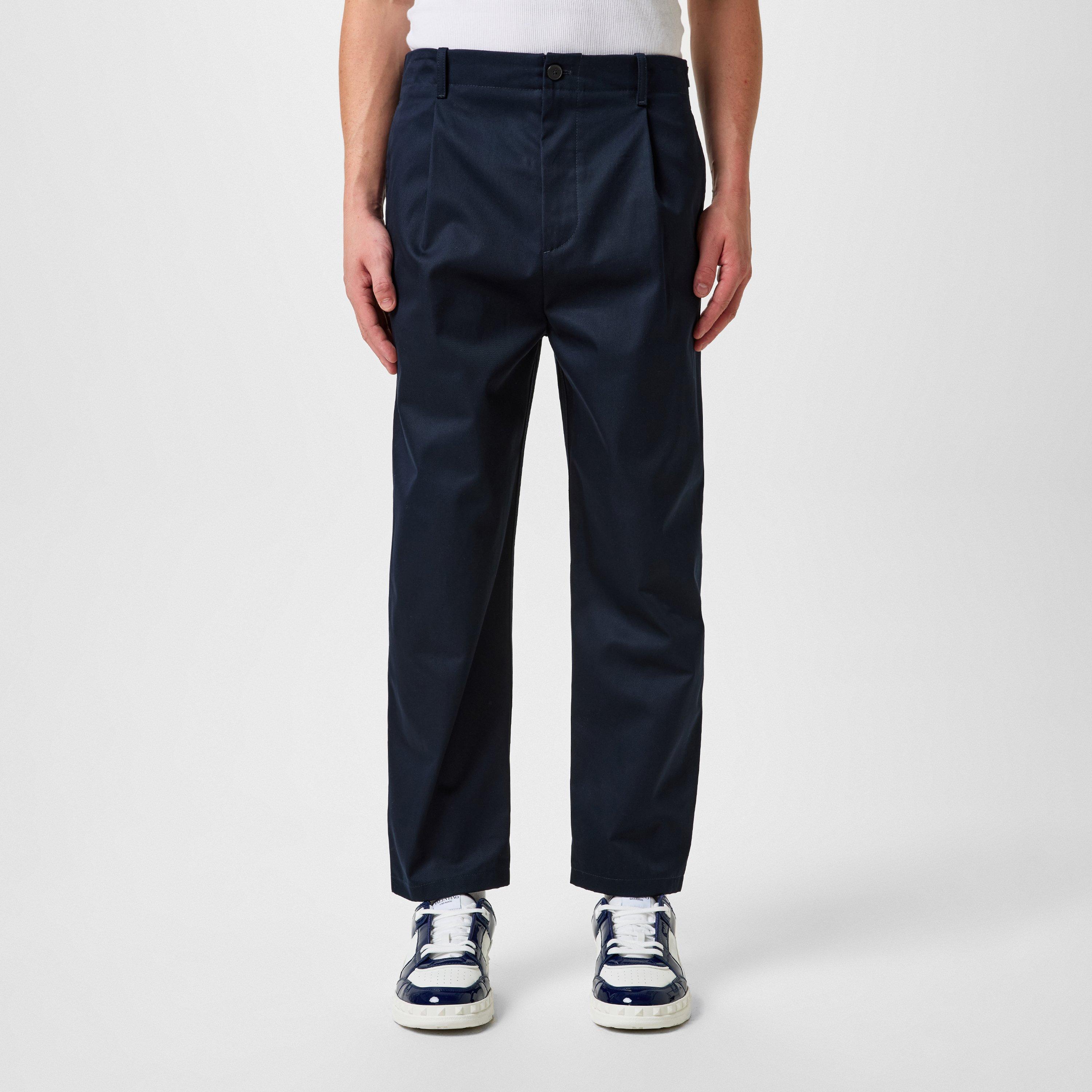 Pleat Detail Tapered Trousers
