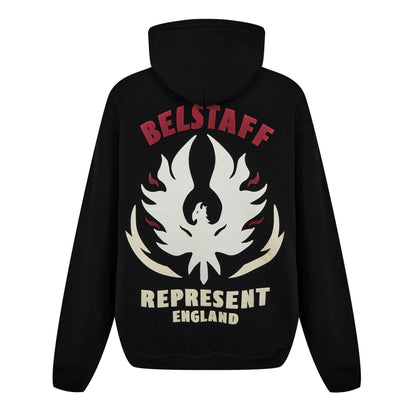 Men's Flame Phoenix Graphic Print Hoodie
