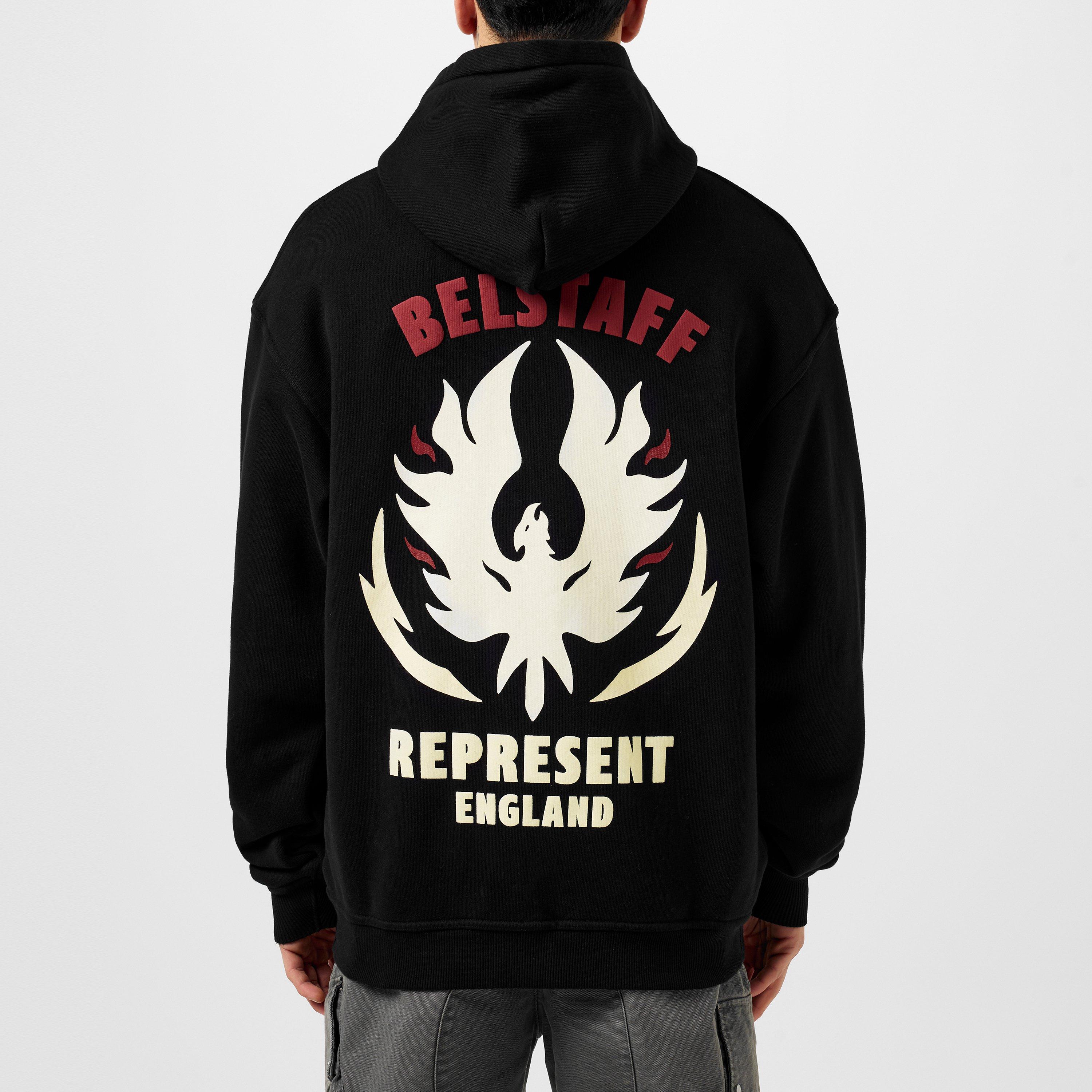 Men's Flame Phoenix Graphic Print Hoodie