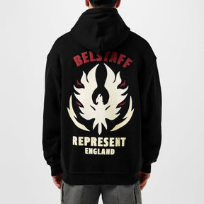 Men's Flame Phoenix Graphic Print Hoodie