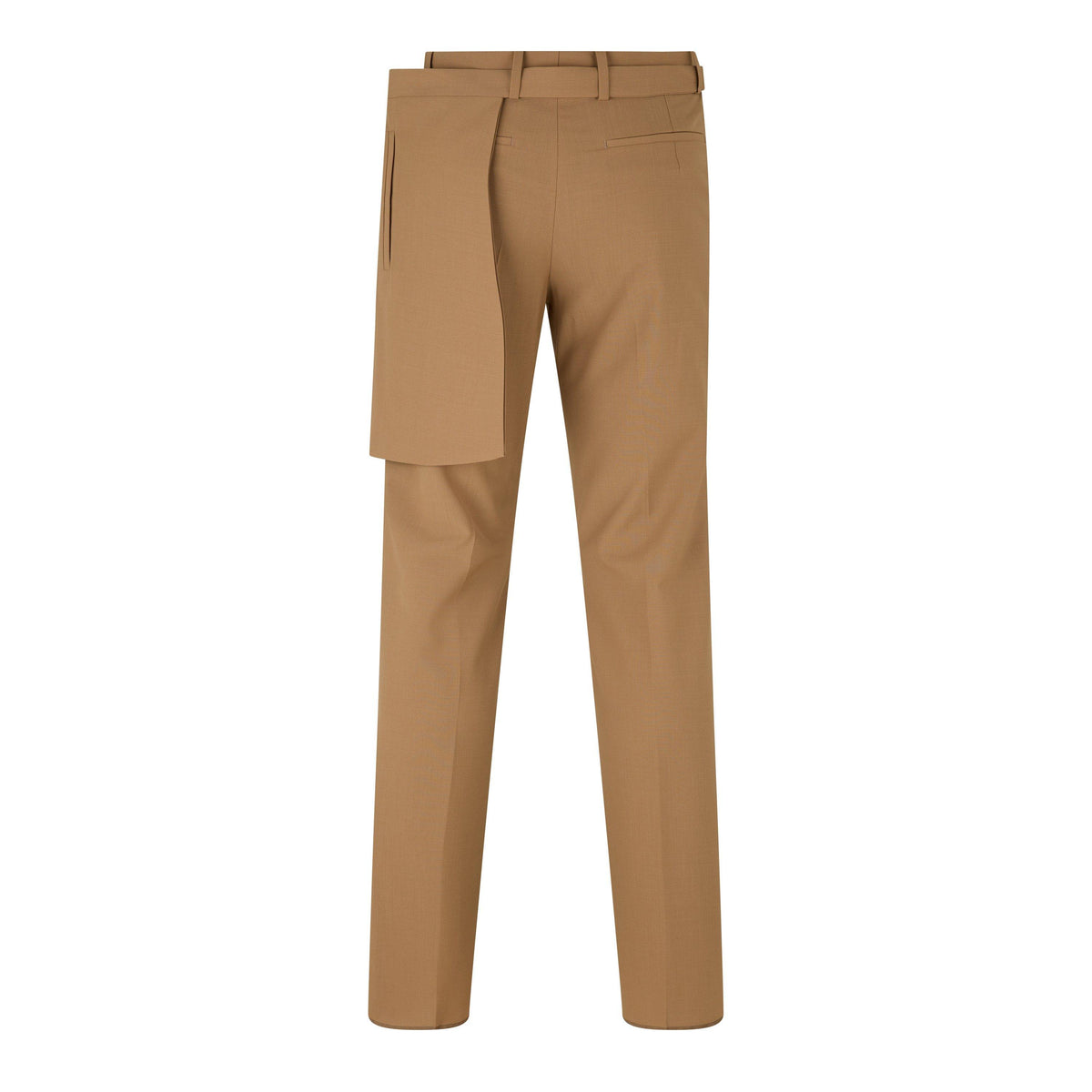 Belt Waist Slim Fit Trousers